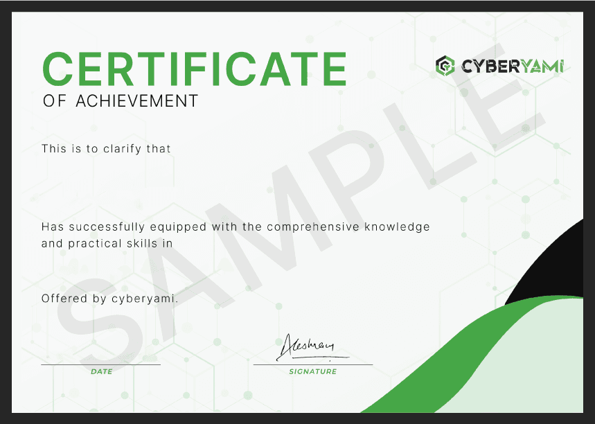 Levelup Sample Certificate